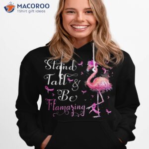 flamingo pink ribbon breast cancer awareness support squad shirt hoodie 1