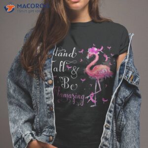 Flamingo Pink Ribbon Breast Cancer Awareness Support Squad Shirt