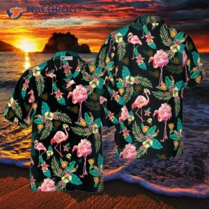 flamingo tropical pattern v2 hawaiian shirt 0