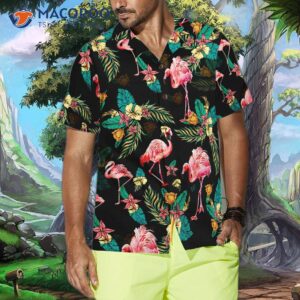 flamingo tropical pattern v2 hawaiian shirt 3