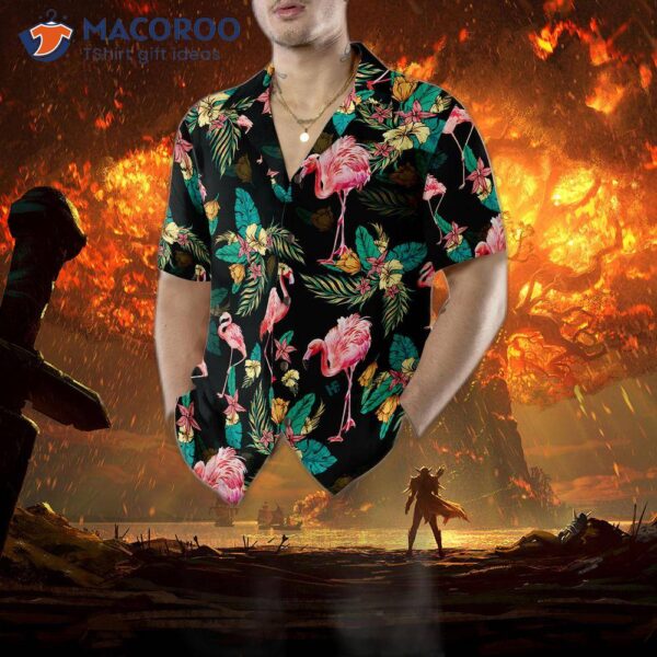 Flamingo Tropical Pattern V2 Hawaiian Shirt