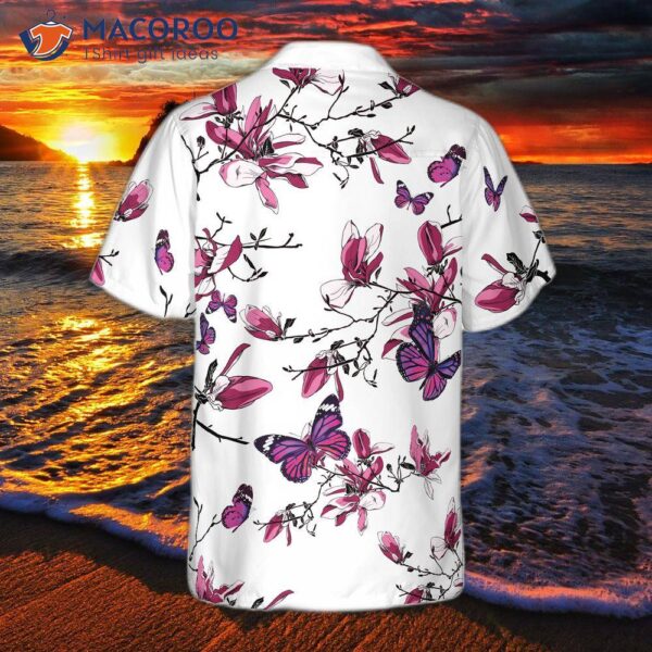Floral Butterfly Pattern Version 1 Hawaiian Shirt