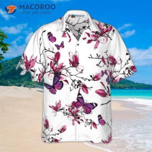floral butterfly pattern version 1 hawaiian shirt 2