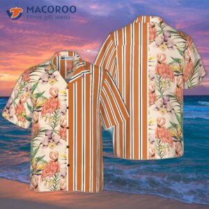 floral flamingo retro vintage hawaiian shirt 0