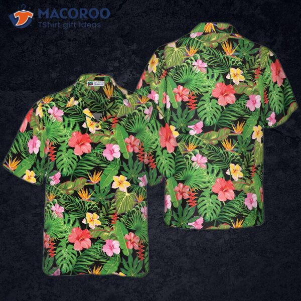 Floral-patterned Summer Hawaiian Shirt
