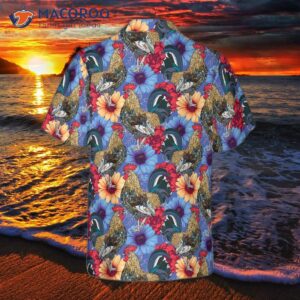 Floral Rooster Hawaiian Chicken Shirt