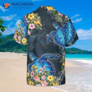 Floral Sea Turtle Hawaiian Shirt
