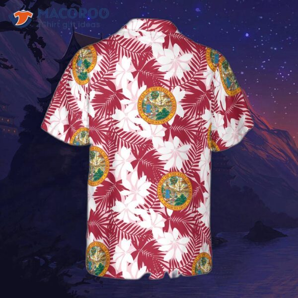 Florida Flag Seamless Pattern Usa Hawaiian Shirt