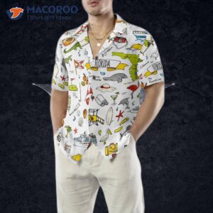 florida in hand drawn doodle style usa hawaiian shirt 4