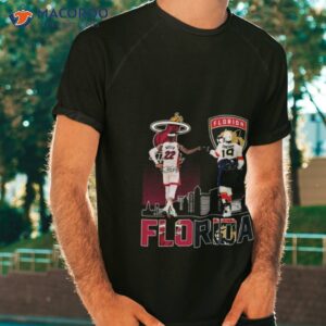 florida panthers and miami heat butler and tkachuk skylines signatures shirt tshirt