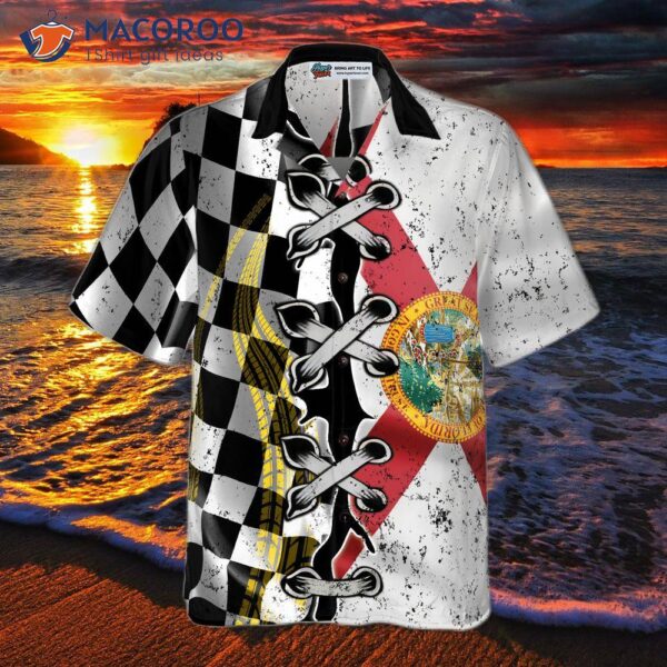 Florida Racing Flag Hawaiian Shirt