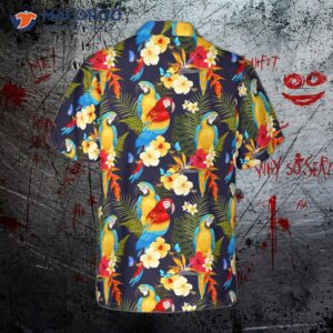 flower and parrot hawaiian shirt 1
