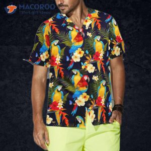 flower and parrot hawaiian shirt 3