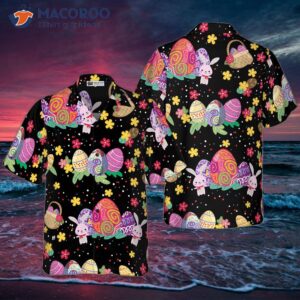 flower bunny easter hawaiian shirt 0