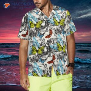 flying butterfly hawaiian shirt for 3