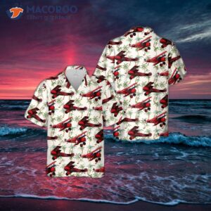 Fokker Dr.1 Red Baron Triplane Fighter Aircraft Hawaiian Shirt