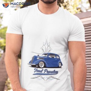 ford popular 103e blue hot rod car art shirt tshirt