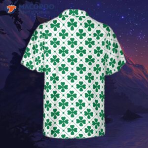 four leaf st patrick s day hawaiian shirt 1