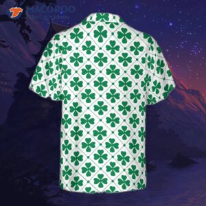 Four-leaf St. Patrick’s Day Hawaiian Shirt