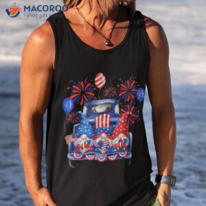 fourth of july gnomes patriotic american flag red white blue shirt tank top