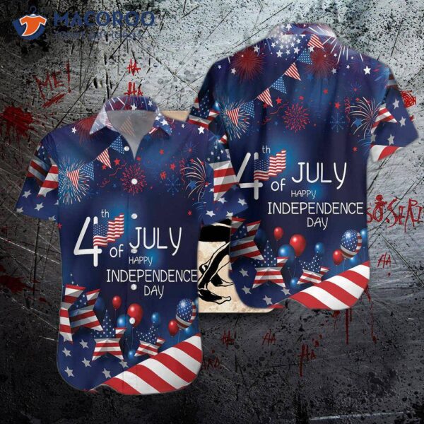 Fourth Of July Is The United States Independence Day Flag Hawaiian Shirt.