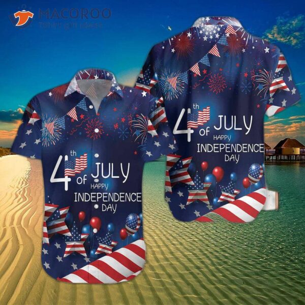 Fourth Of July Is The United States Independence Day Flag Hawaiian Shirt.