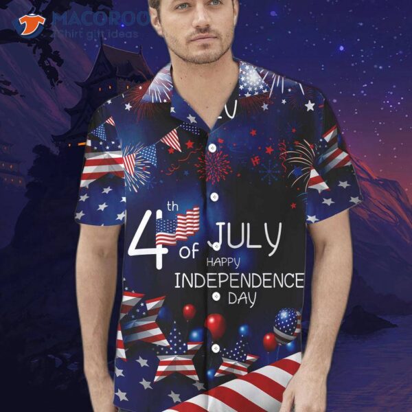 Fourth Of July Is The United States Independence Day Flag Hawaiian Shirt.