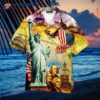 Fourth Of July Outfit Independence Day God Bless America Yellow Hawaiian Shirt