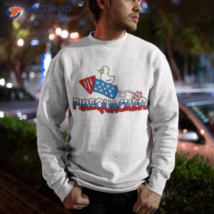 fourth of july usa patriotic firecracker duck 4th shirt sweatshirt