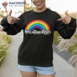 free dad hugs rainbow flag gay lgbt pride month daddy shirt sweatshirt