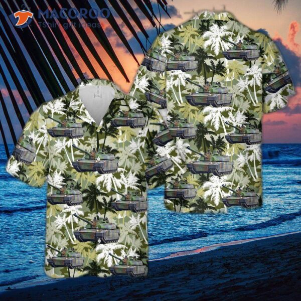 French Army Mbt Amx-56 Leclerc Hawaiian Shirt