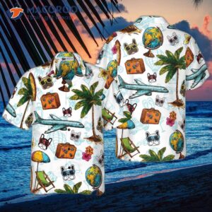 French Bulldog Sunglasses And Aloha Hawaiian Shirt
