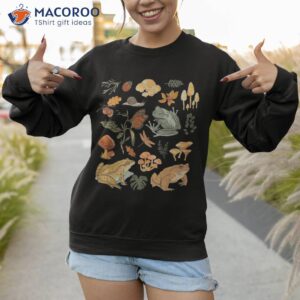 frog mushroom boho nature goblincore botanical dark academia shirt sweatshirt 1