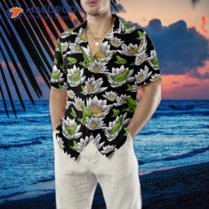 frogs and water lilies hawaiian shirt 4