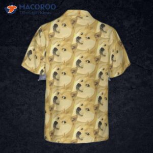 Full-face Doge Pattern Dogecoin Hawaiian Shirt