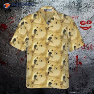 full face doge pattern dogecoin hawaiian shirt 2