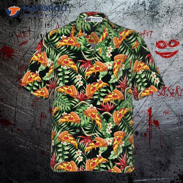 “funky Tropical Pizza ‘s Hawaiian Shirt”