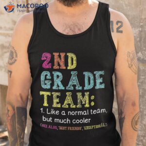 funny 2nd grade team like normal but cooler back to school shirt tank top