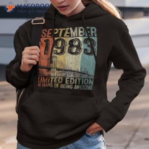 funny 40 year old september 1983 vintage 40th birthday gifts shirt hoodie 3