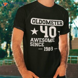 funny 40th birthday shirt 1983 retro oldometer awesome tshirt