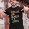 Funny 40th Birthday Shirts For Gifts Vintage Dad 1980 Shirt