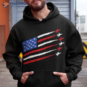 funny 4th of july fighter jets usa american flag celebration shirt hoodie