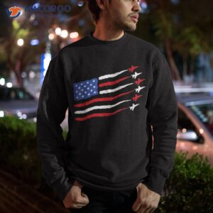 funny 4th of july fighter jets usa american flag celebration shirt sweatshirt