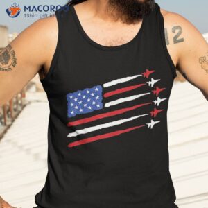 funny 4th of july fighter jets usa american flag celebration shirt tank top 3