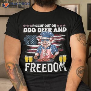 funny 4th of july pig grilling bbq party barbecue grill shirt tshirt