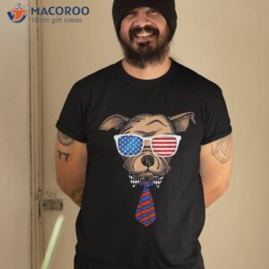 Funny 4th Ofjuly Dog Merica Patriotic Usa Flag Cute Shirt