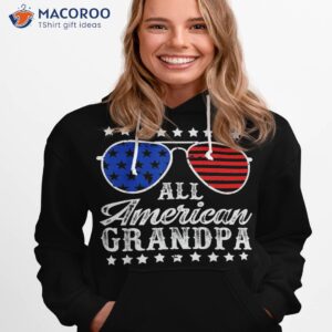 funny all american grandpa sunglasses usa 4th of july shirt hoodie 1