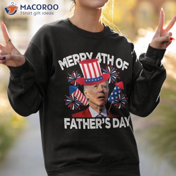 Funny Biden Glasses Merry 4th Of Fathers Day July Shirt