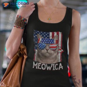 funny cat lover 4th of july meowica american flag shirt tank top 4