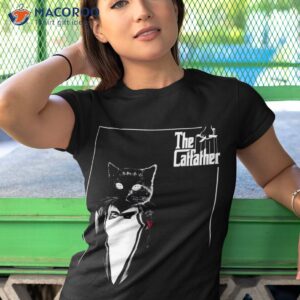 funny cat tshirt catfather tee humor shirt tshirt 1